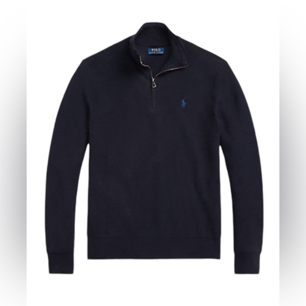 NWT Polo Ralph Lauren Mesh-Knit Cotton Quarter-Zip Sweater Size XXL $138